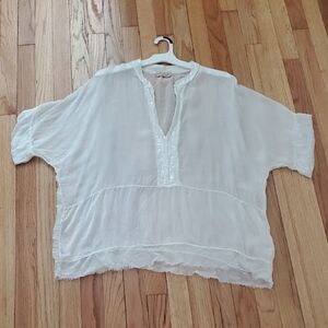 Silk Sofia Elegant White Women's Top